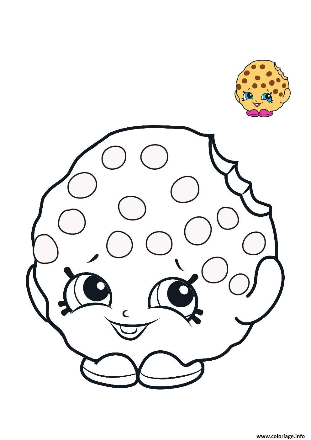 Dessin shopkins cookie biscuit Coloriage Gratuit à Imprimer