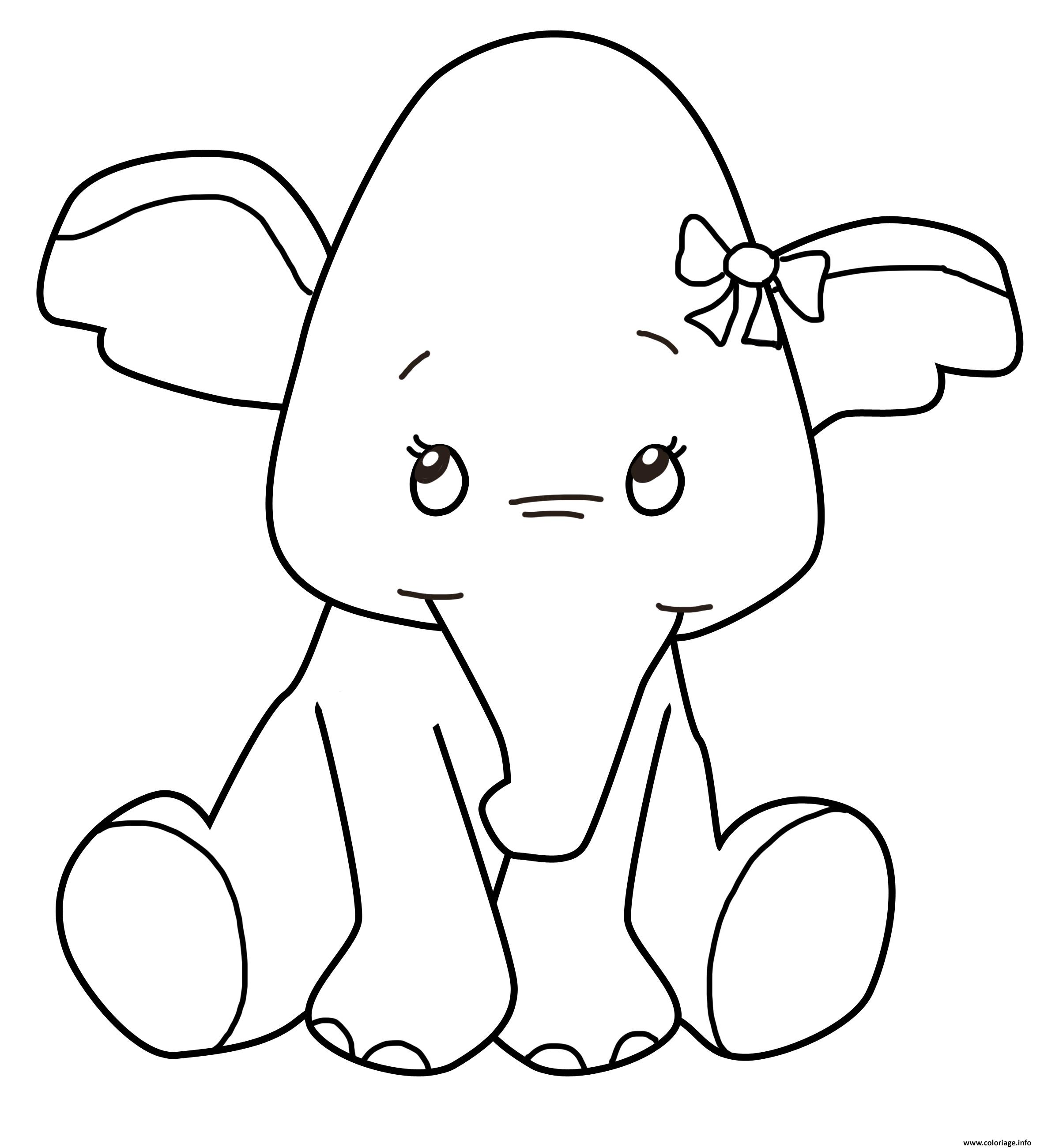 Coloriage Bebe Elephant Animaux Enfants Dessin Animaux Imprimer