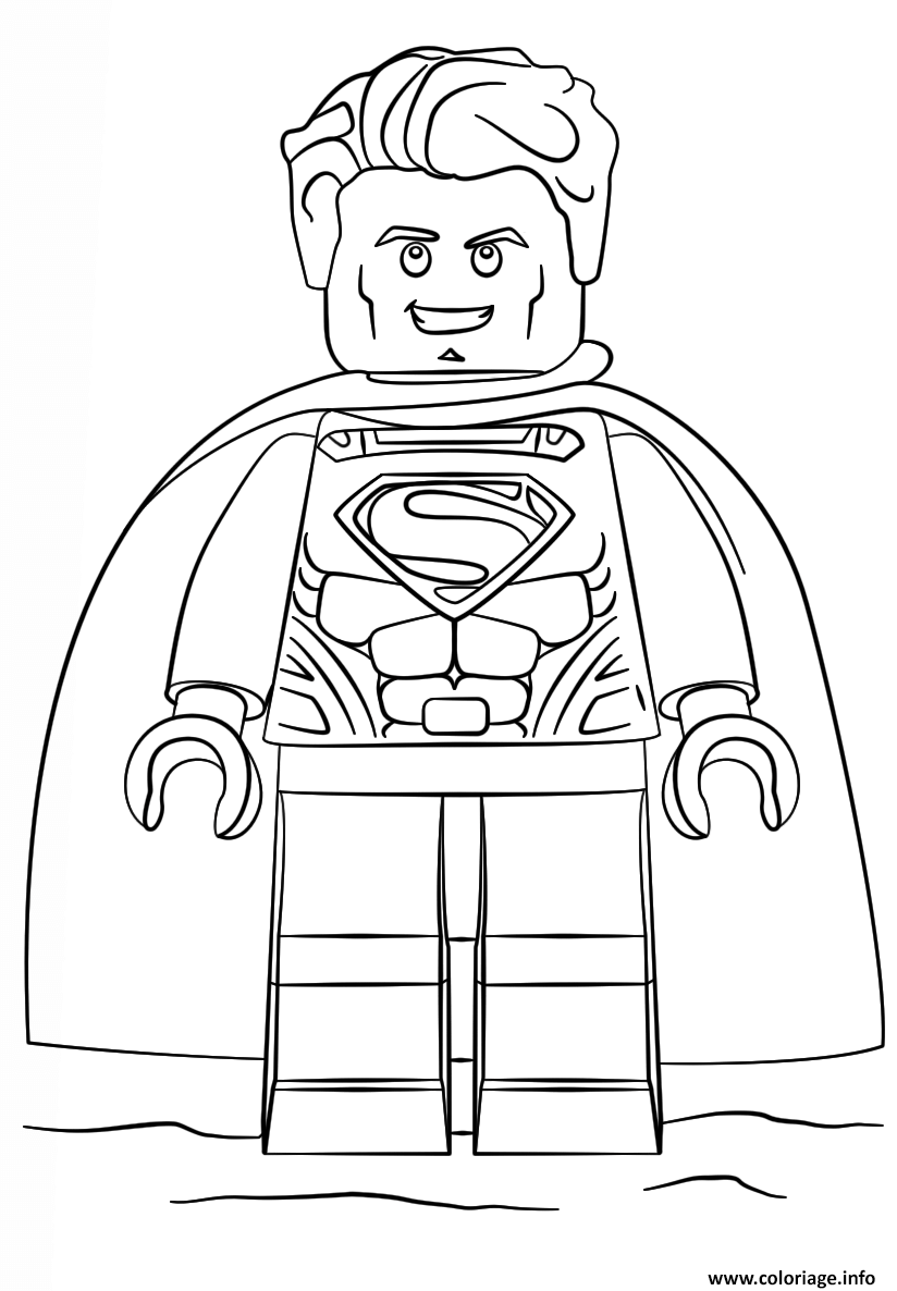 lego superman super heroes coloriage