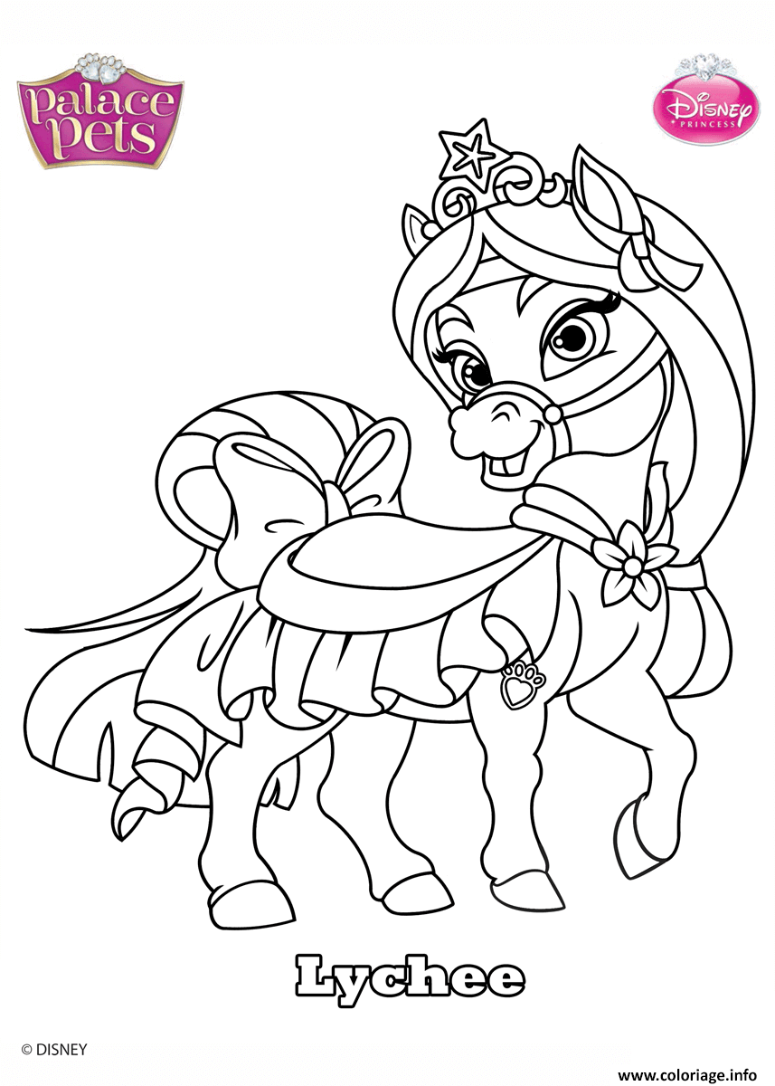 Dessin palace pets lychee disney Coloriage Gratuit à Imprimer