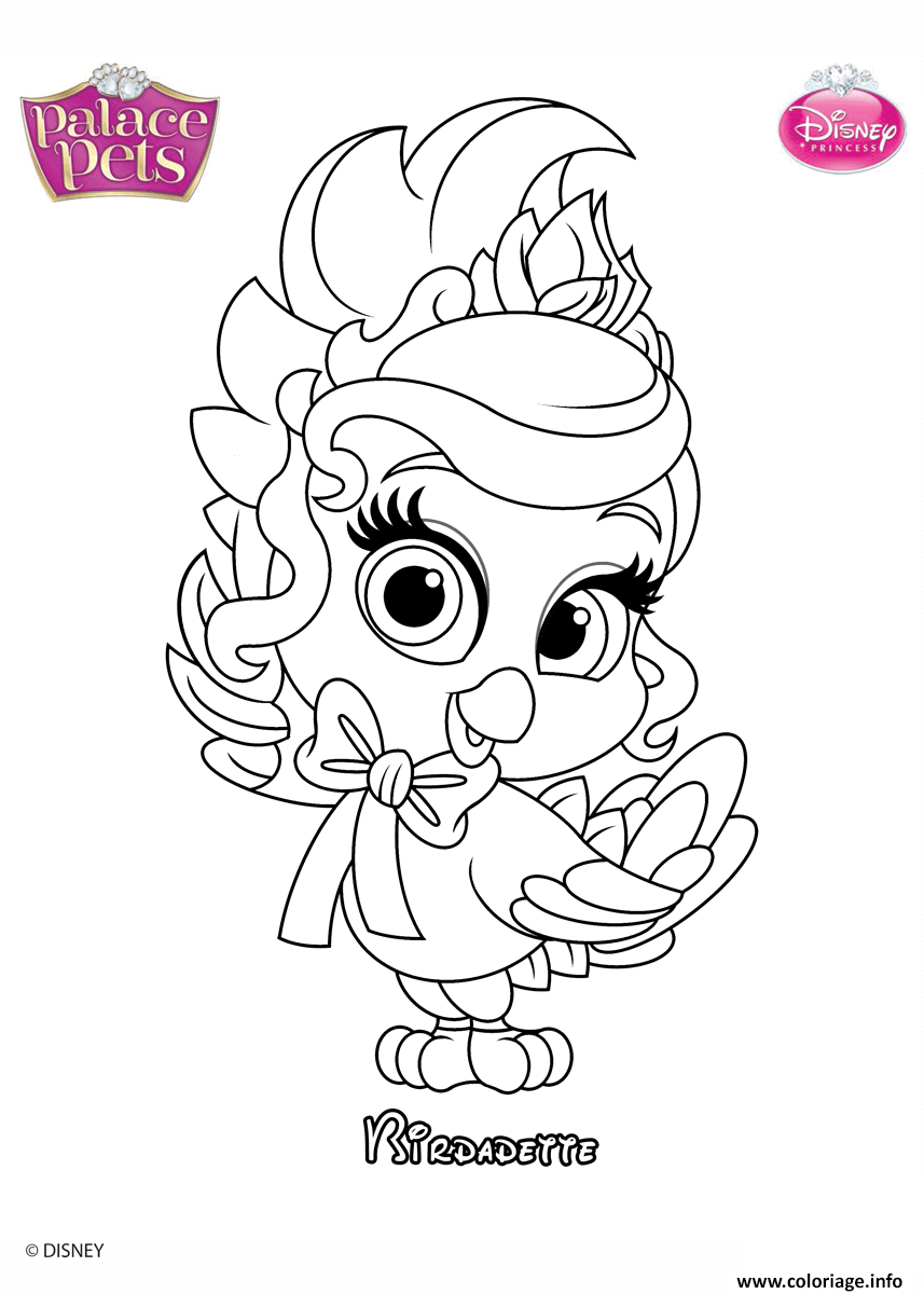 Dessin palace pets birdadette disney Coloriage Gratuit à Imprimer