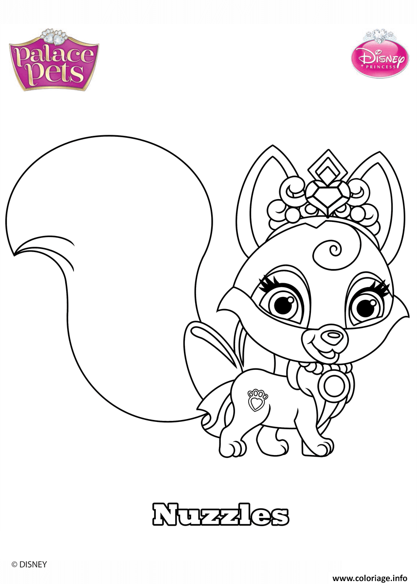 Dessin palace pets nuzzles disney Coloriage Gratuit à Imprimer