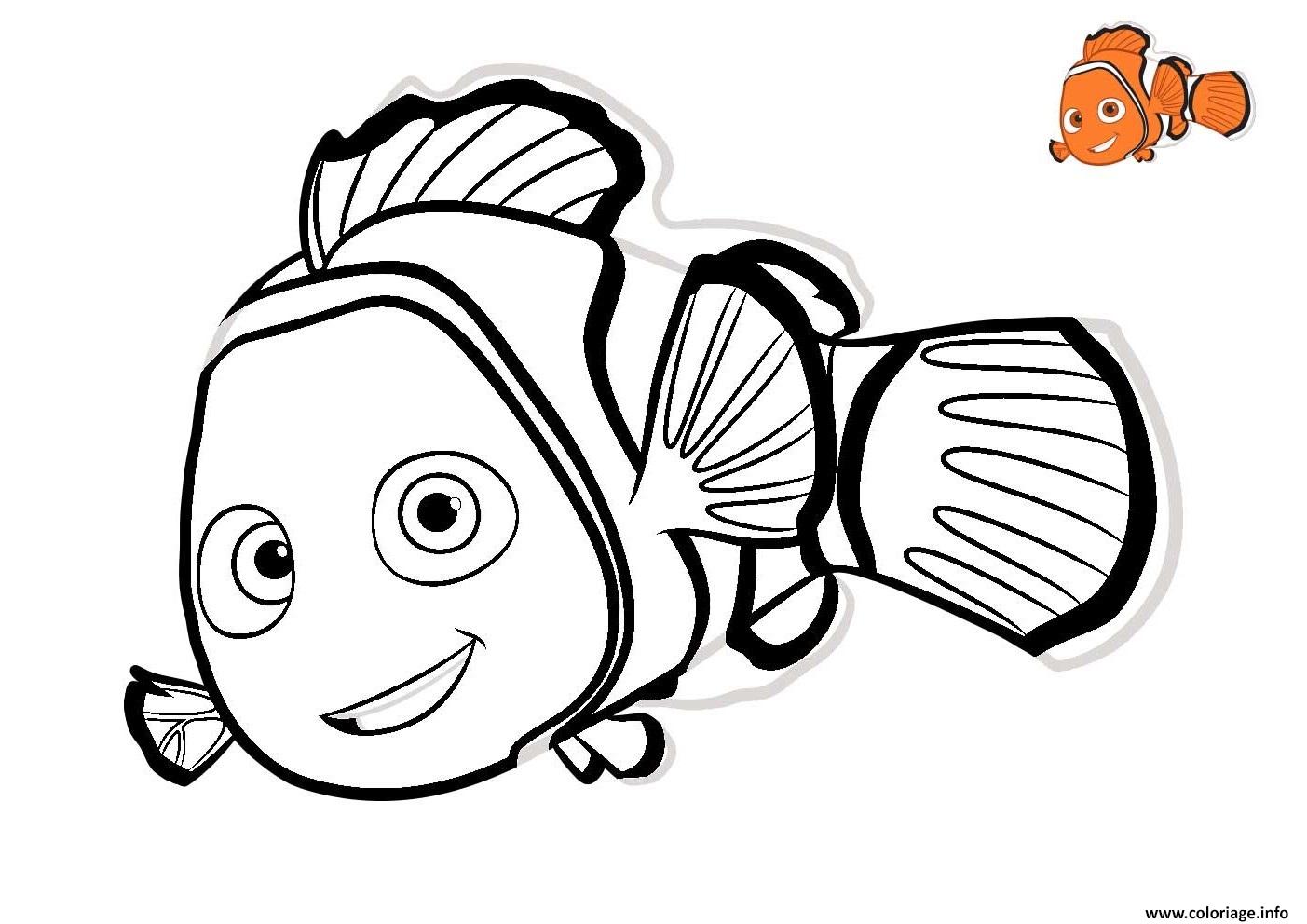 Coloriage Nemo 3 Poisson Rouge Cherche Papa Disney Dessin Nemo A Imprimer