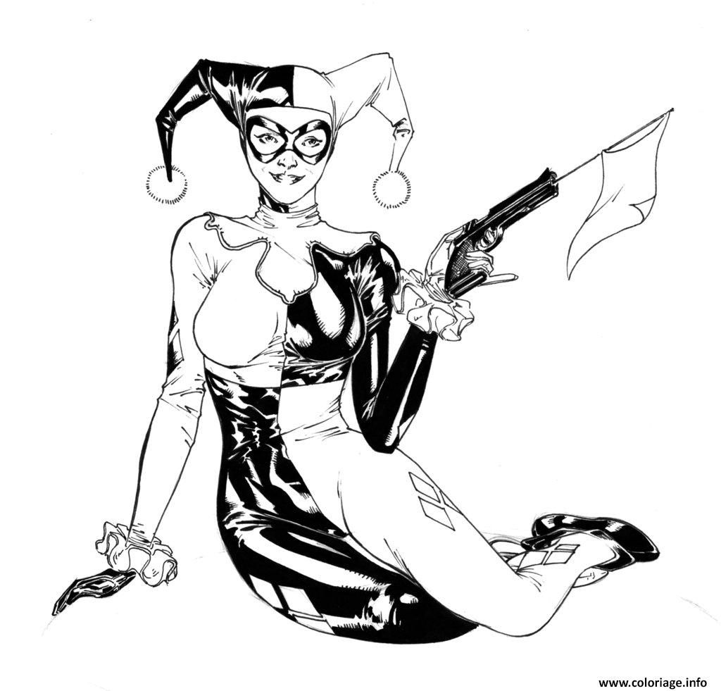 Dessin harley quinn by spiderguile Coloriage Gratuit à Imprimer