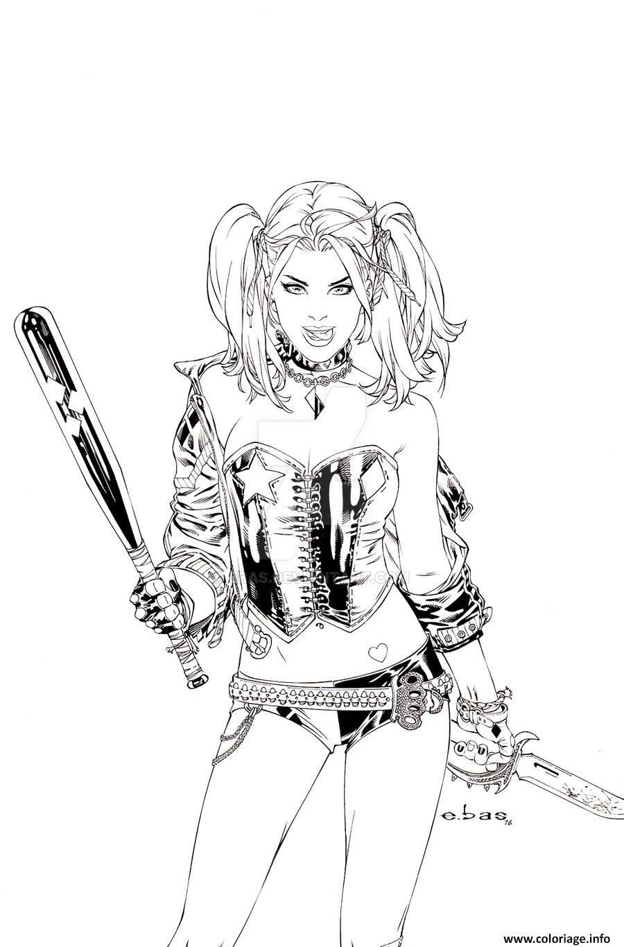 Coloriage Harley Quinn By Ebas Daaofp7 Dessin Harley Quinn Imprimer