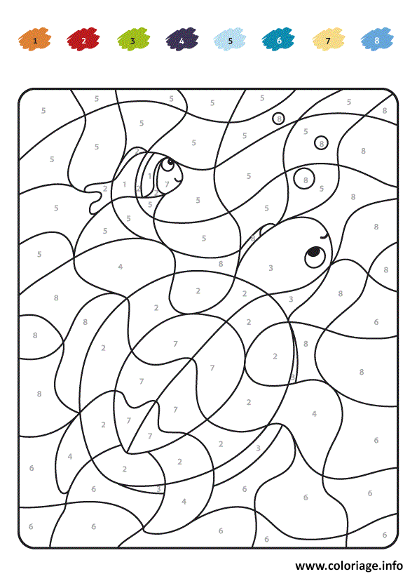 Coloriage magique ce1 tortue - JeColorie.com