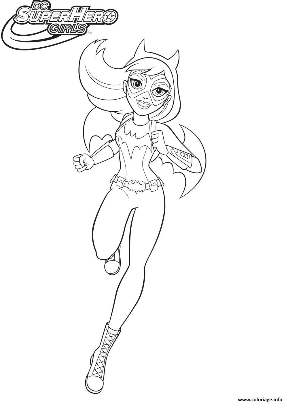 Dessin batgirl super hero girls Coloriage Gratuit à Imprimer