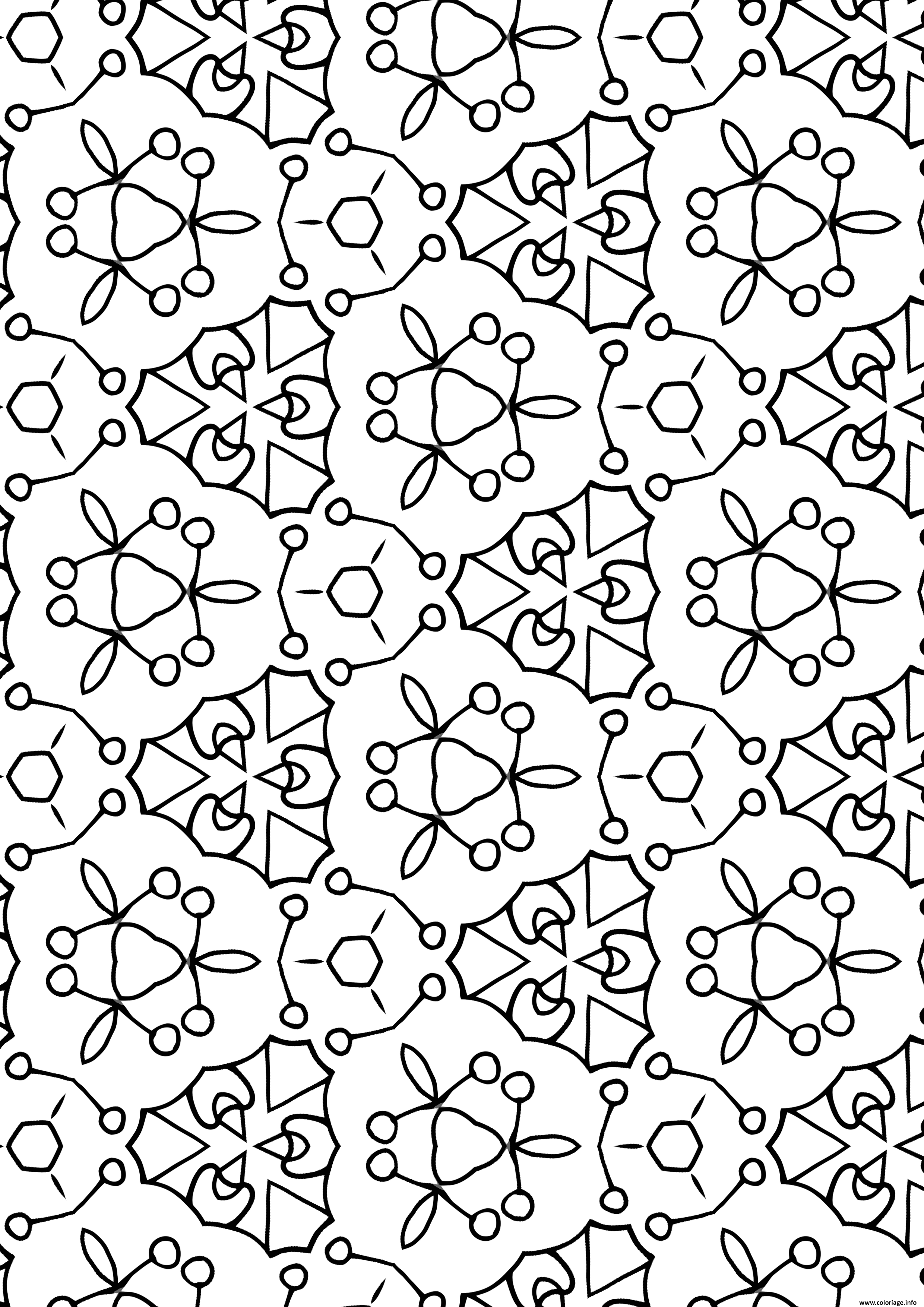 Dessin pattern adulte antistress Coloriage Gratuit à Imprimer