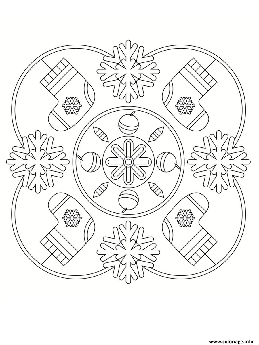 Dessin mandala noel 27 Coloriage Gratuit à Imprimer