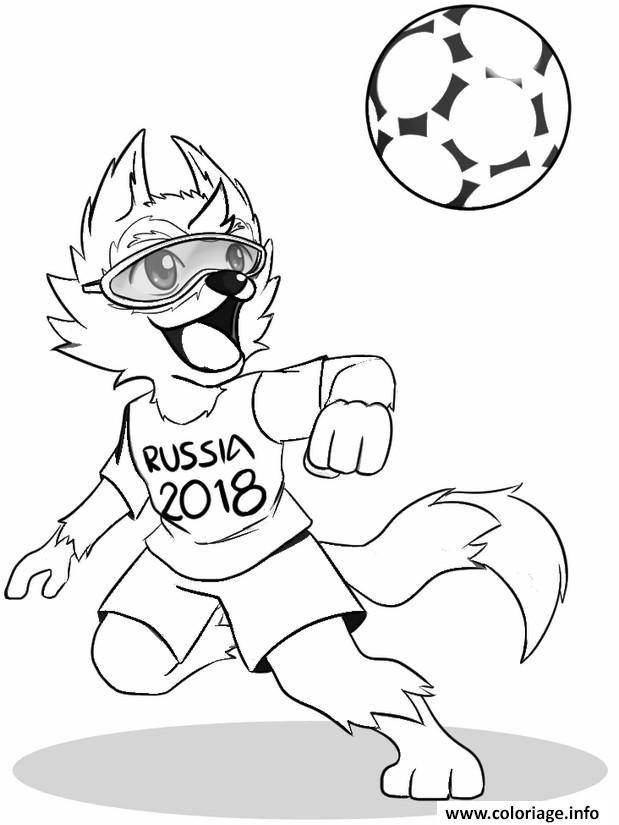 Dessin fifa world cup 2018 russie coupe du monde Coloriage Gratuit à Imprimer