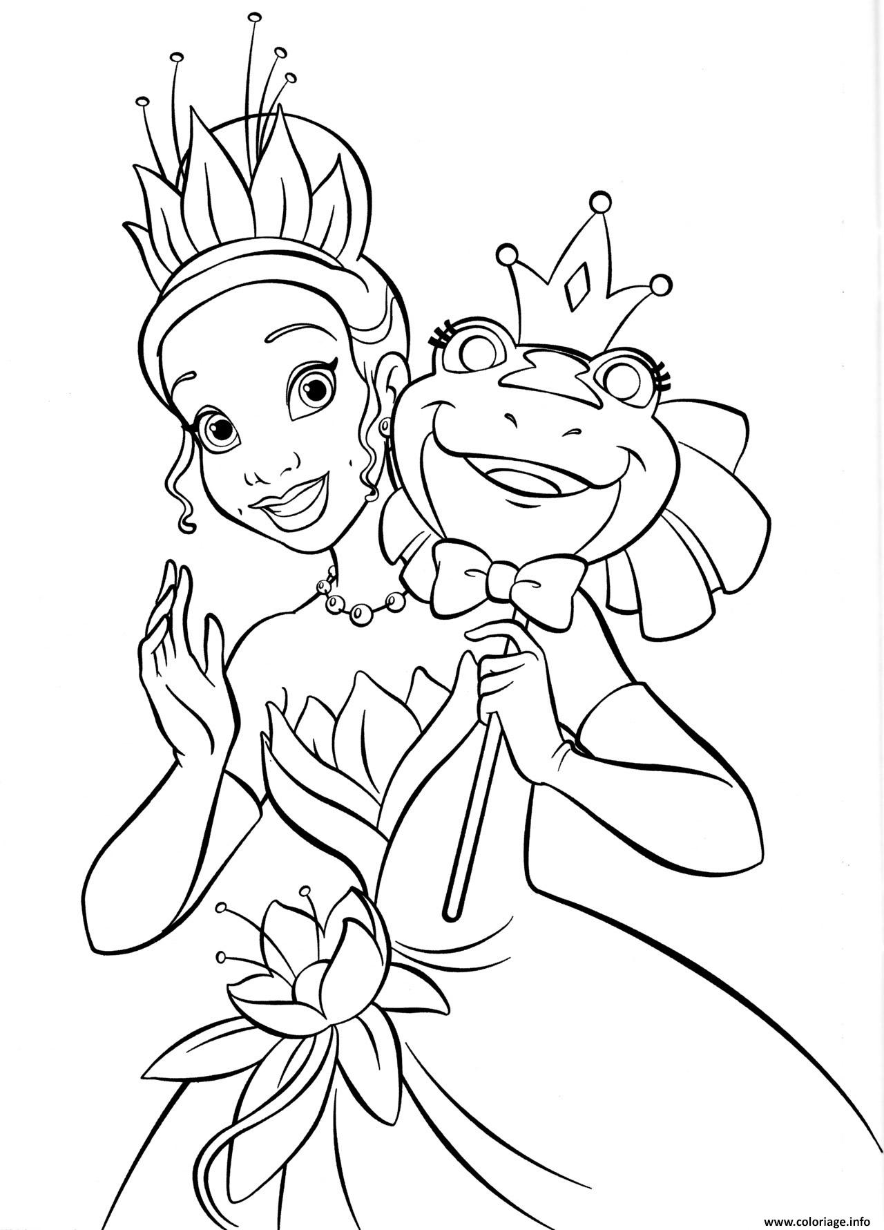 Dessin Princesse Disney Tiana Coloriage Gratuit à Imprimer