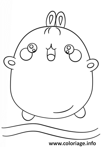 Dessin dessin kawaii molang Coloriage Gratuit à Imprimer