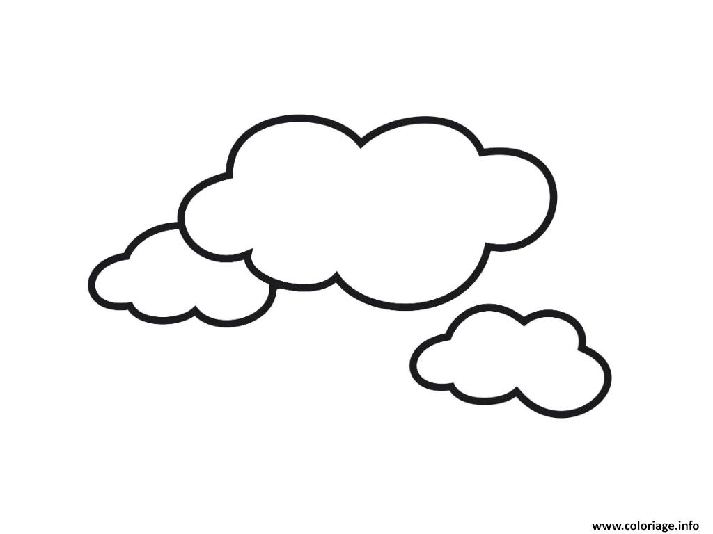 Dessin dessin nuage a colorier Coloriage Gratuit à Imprimer