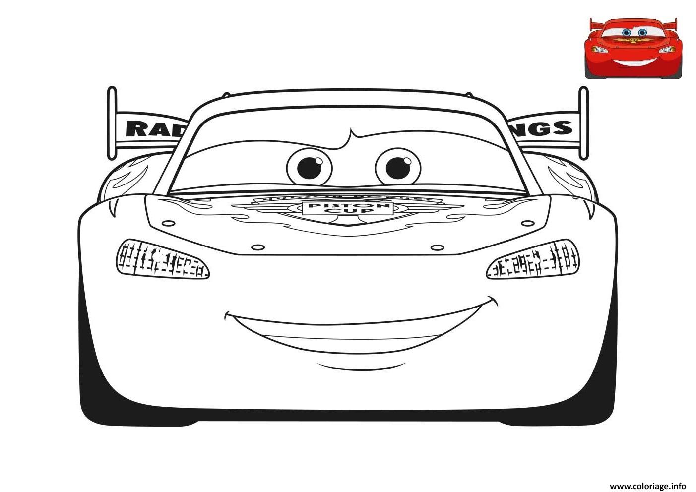 Coloriage A Imprimer Flash Mcqueen 2
