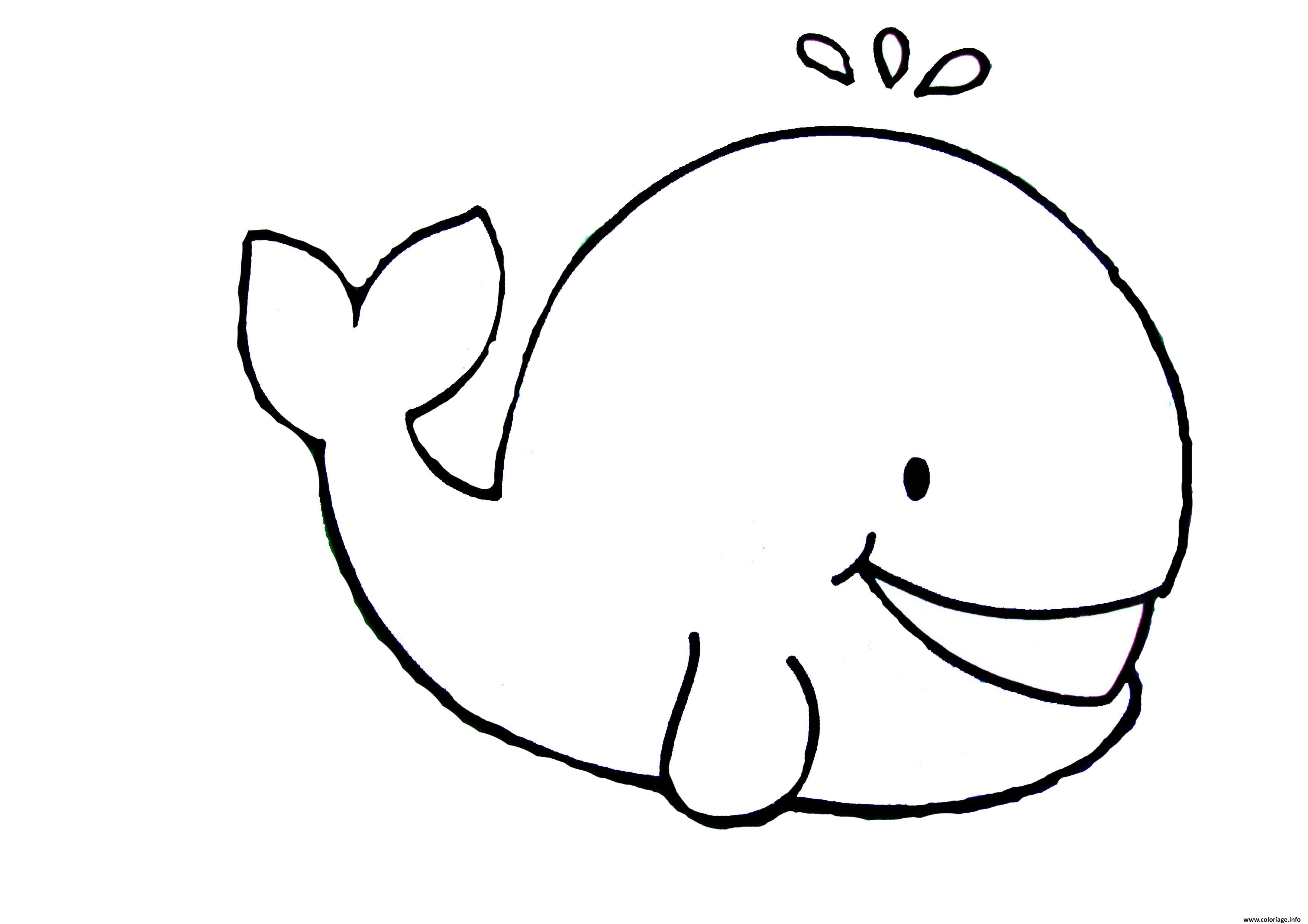 Dessin baleine facile enfant maternelle Coloriage Gratuit à Imprimer