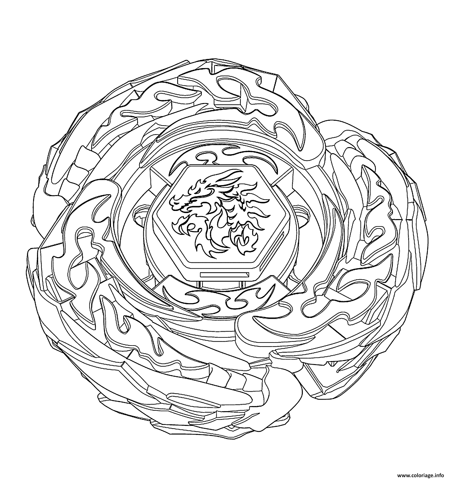 Coloriage Gratuit Toupie Beyblade