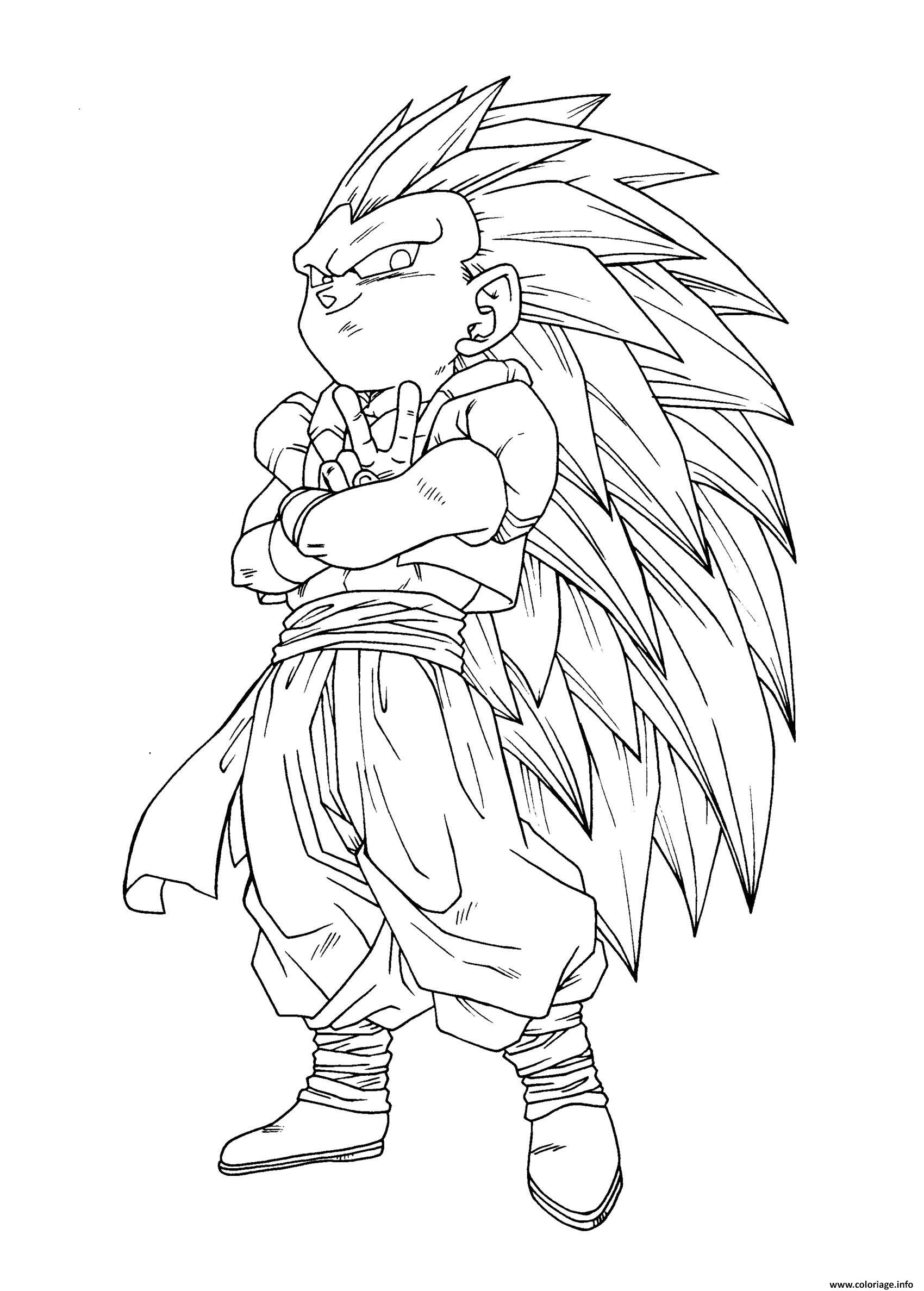 Coloriage Super Saiyan Goten Dragon Ball Z Imprimer Coloriage info