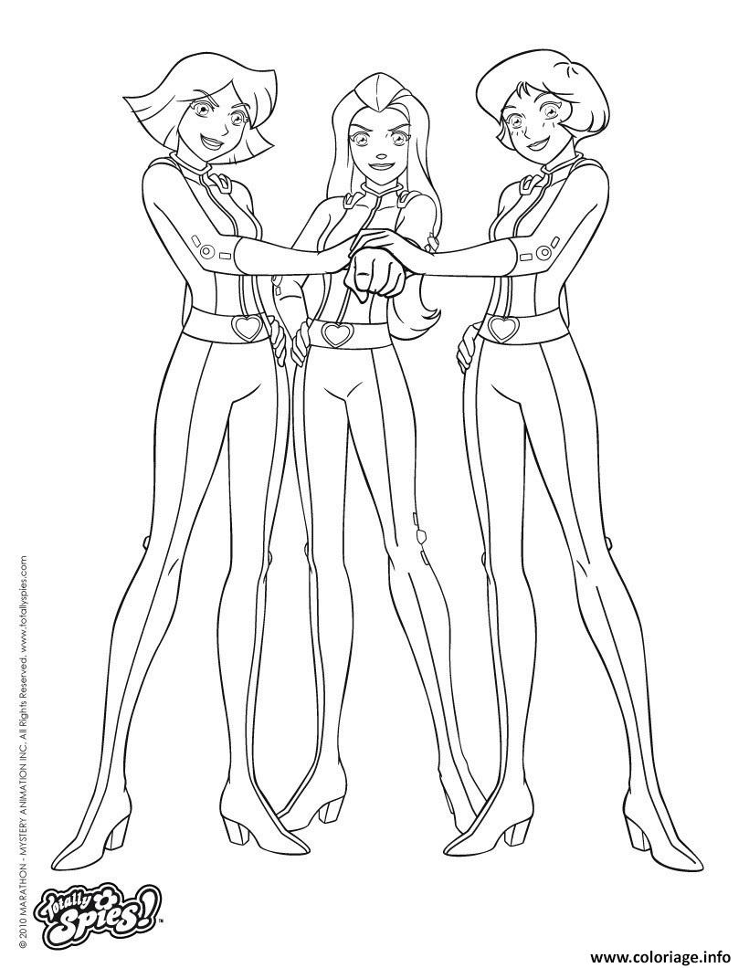 Dessin totally spies a colorier espionne Coloriage Gratuit à Imprimer