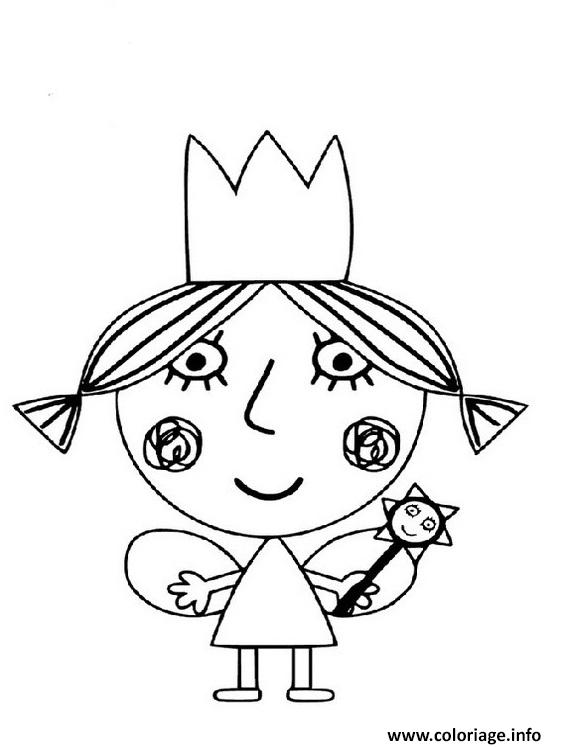 Dessin Holly avec un baguette magique Coloriage Gratuit à Imprimer