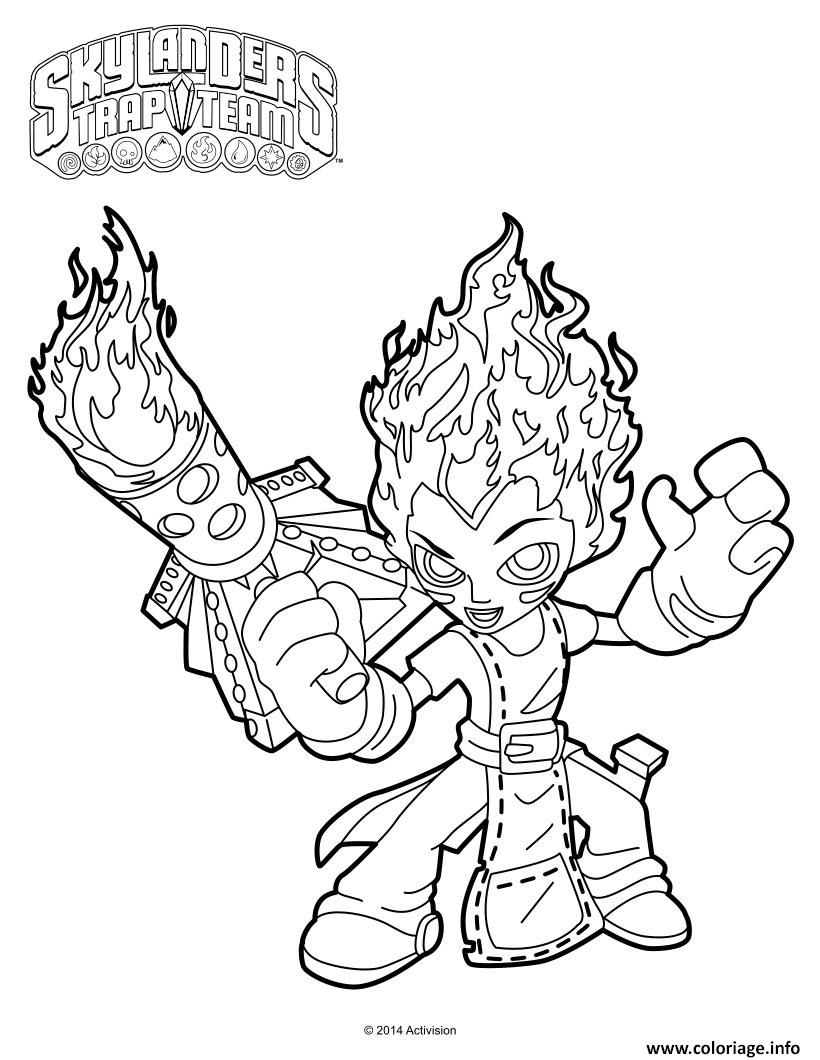 Dessin skylanders Wolfgang Torch Coloriage Gratuit à Imprimer