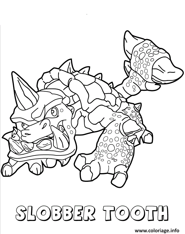 Dessin skylanders swap force slobber tooth Coloriage Gratuit à Imprimer