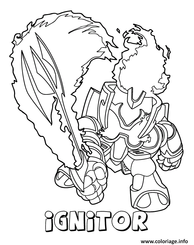 Dessin skylanders giants fire ignitor saison 2 Coloriage Gratuit à Imprimer