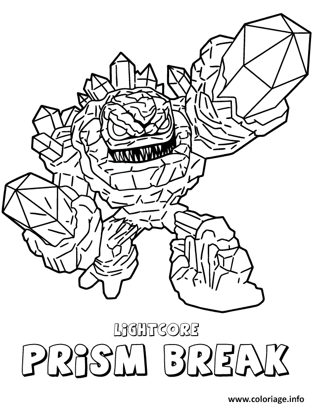 Dessin skylanders giants lightcore prism break Coloriage Gratuit à Imprimer