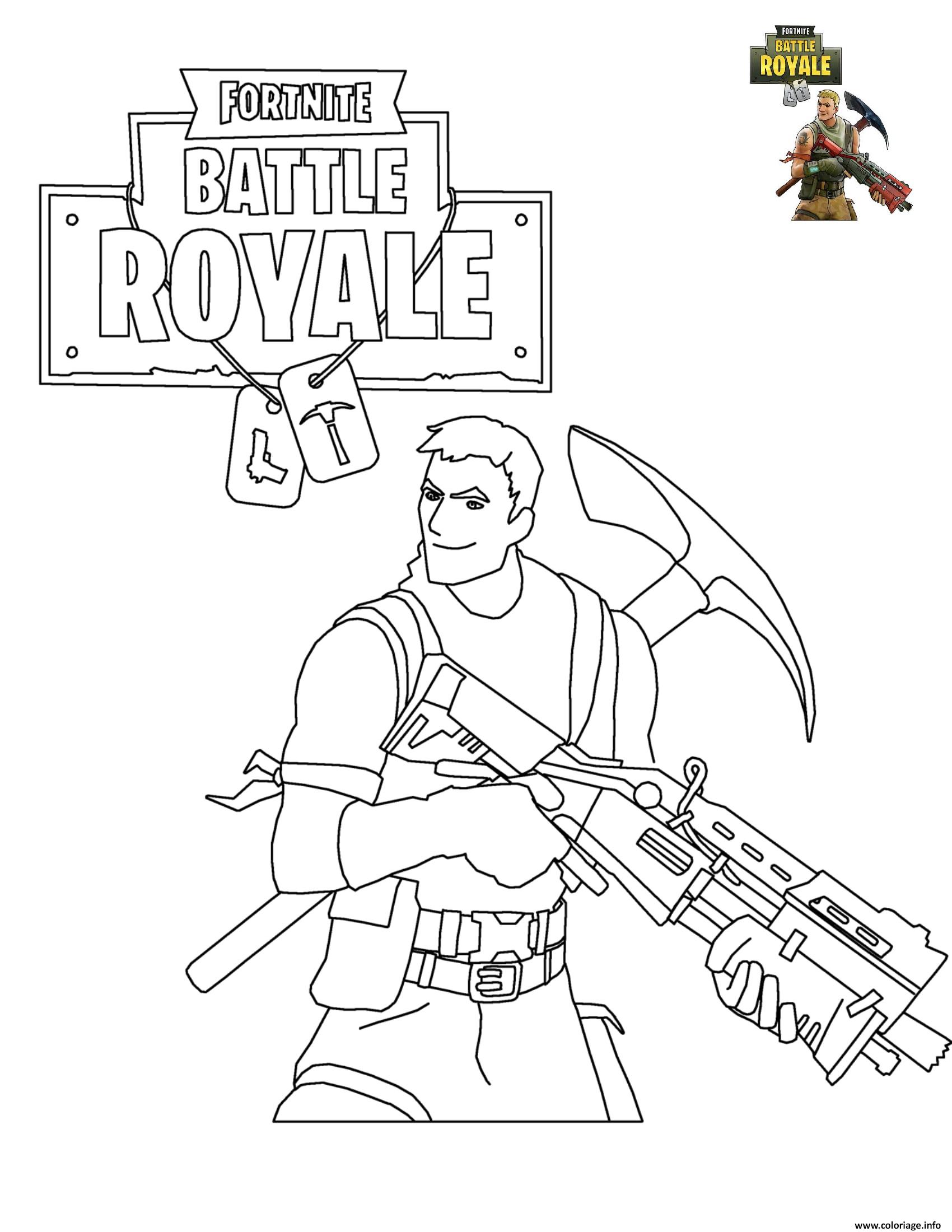 Coloriage Fortnite Battle Royale Dessin Fortnite A Imprimer