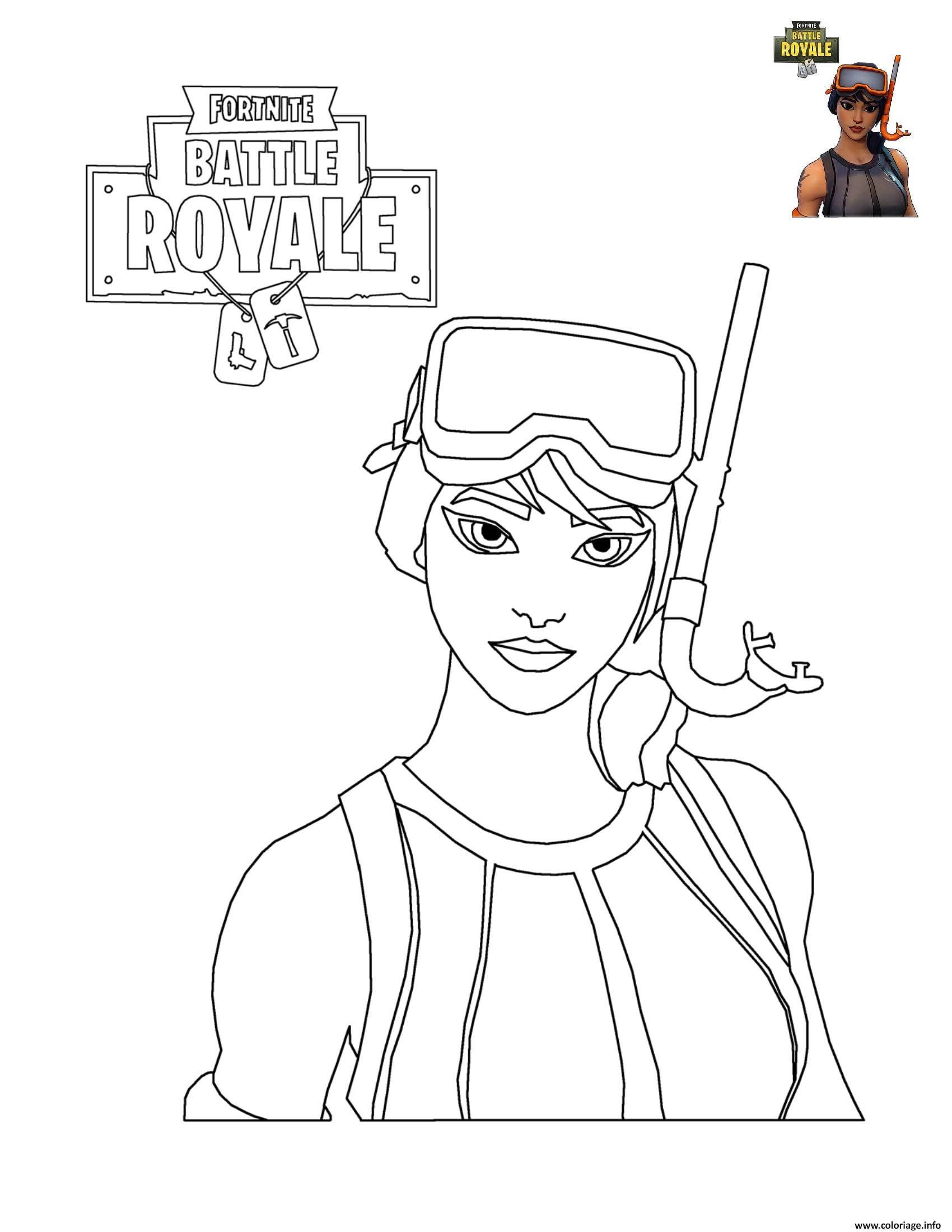 Dessin Fortnite Battle Royale personnage 7 Coloriage Gratuit à Imprimer