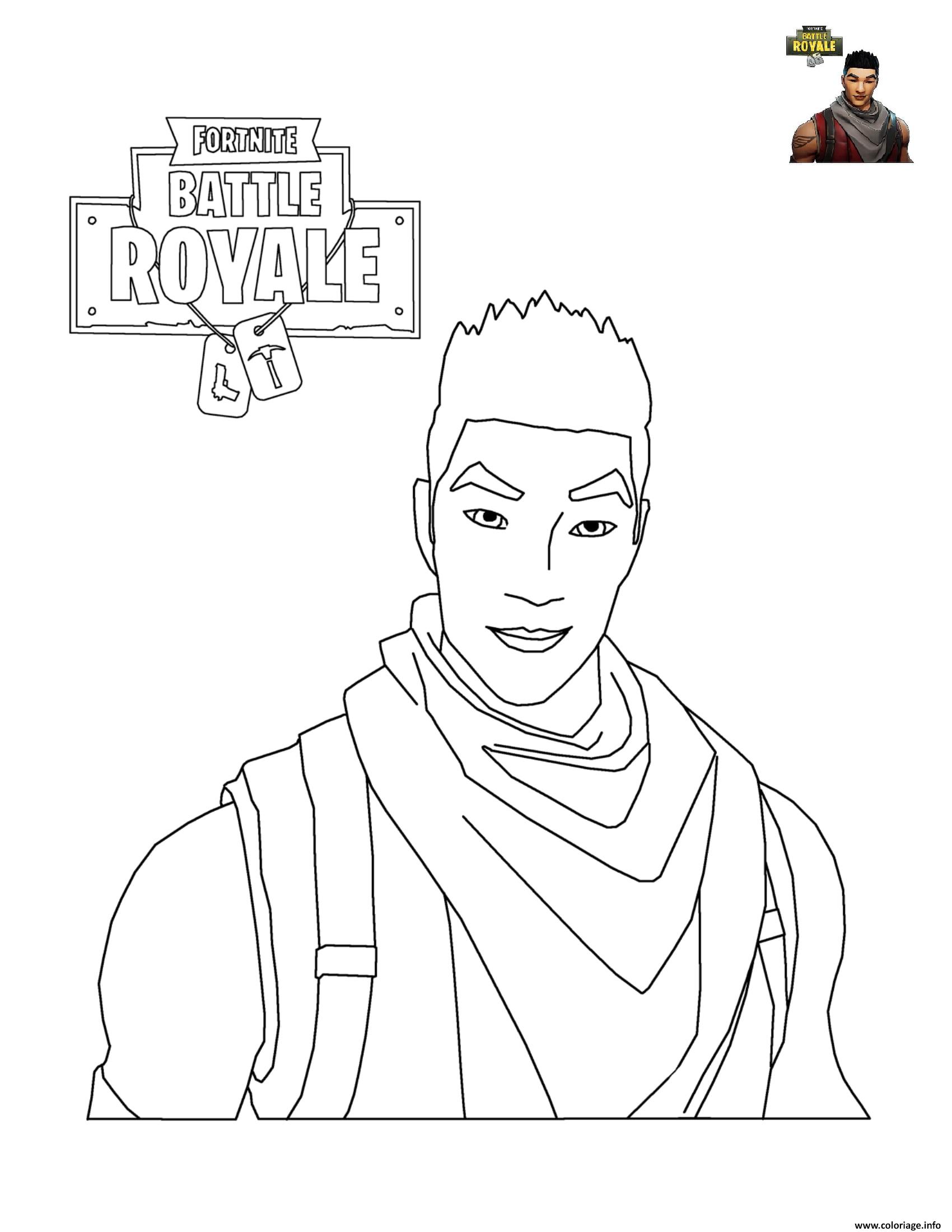 Coloriage Fortnite Battle Royale Personnage Dessin