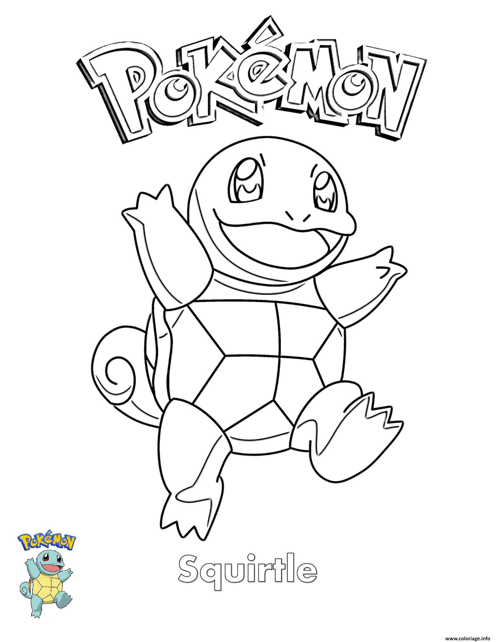 Coloriage Squirtle Pokemon dessin