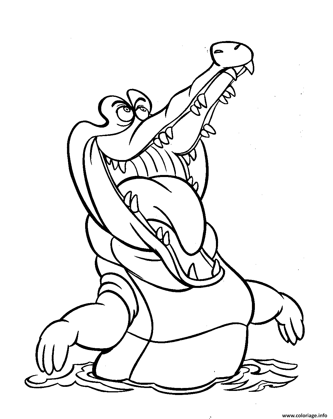 Dessin crocodile peter pan 4 Coloriage Gratuit à Imprimer