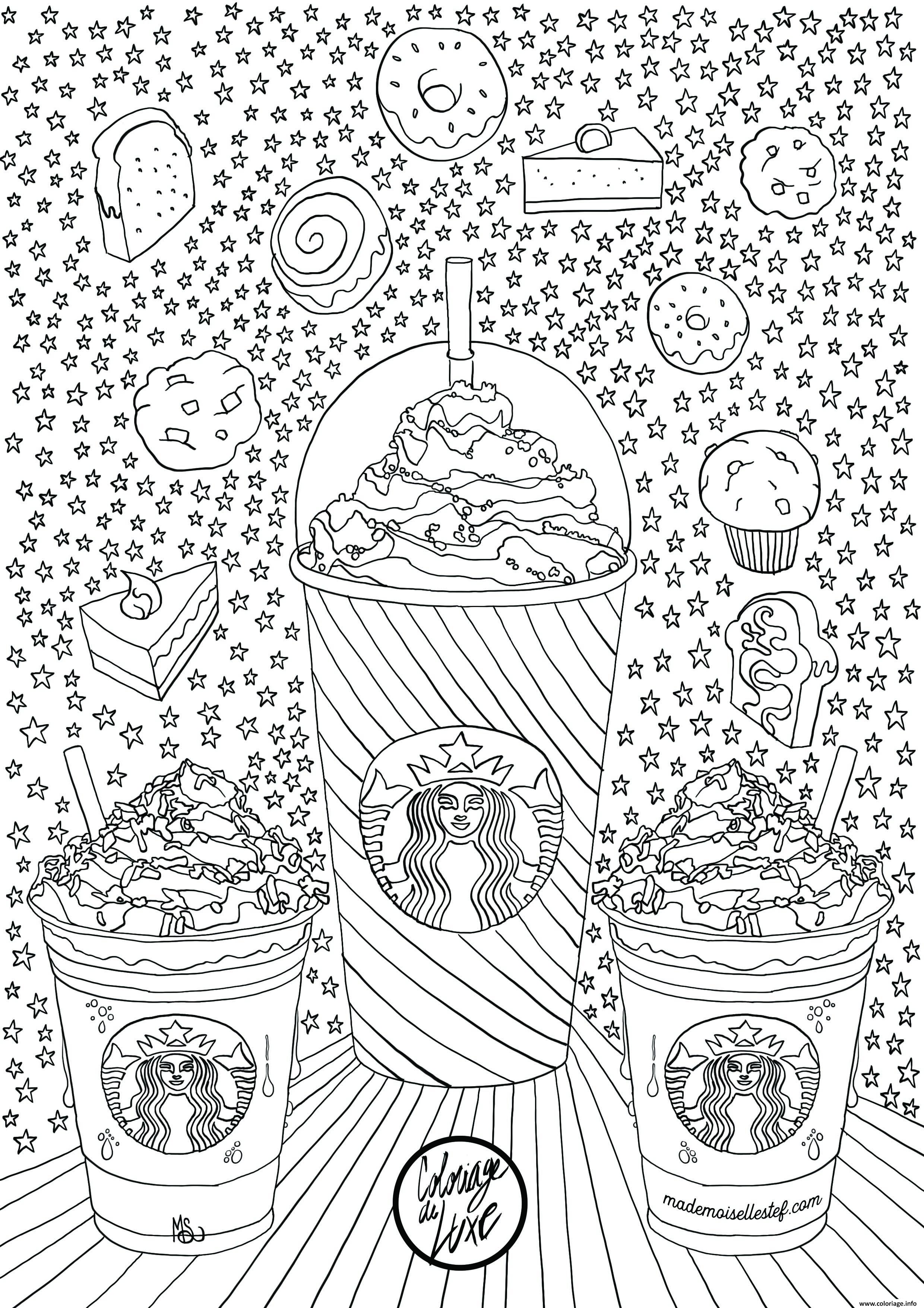 Dessin adulte starbucks par mademoiselle stef Coloriage Gratuit à Imprimer