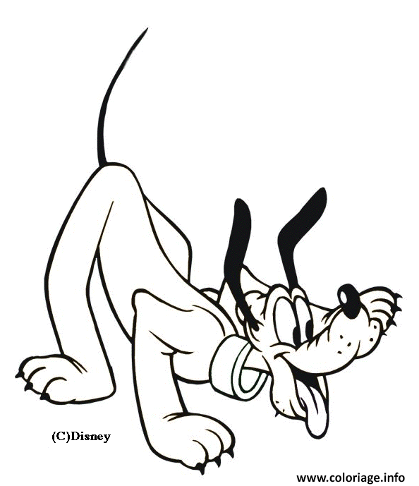 Dessin pluto disney Coloriage Gratuit à Imprimer