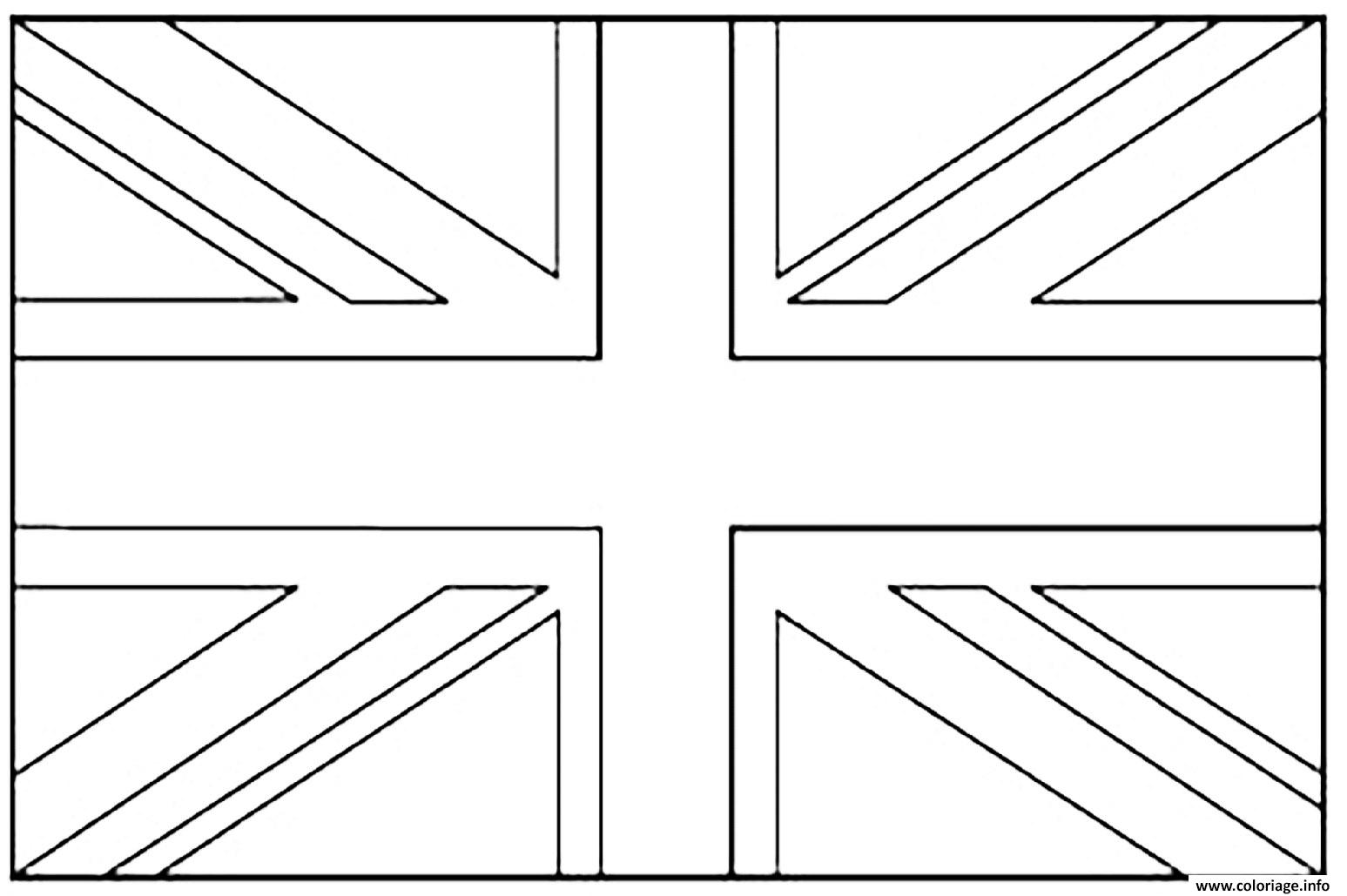 Drapeau Anglais A Imprimer Coloriage