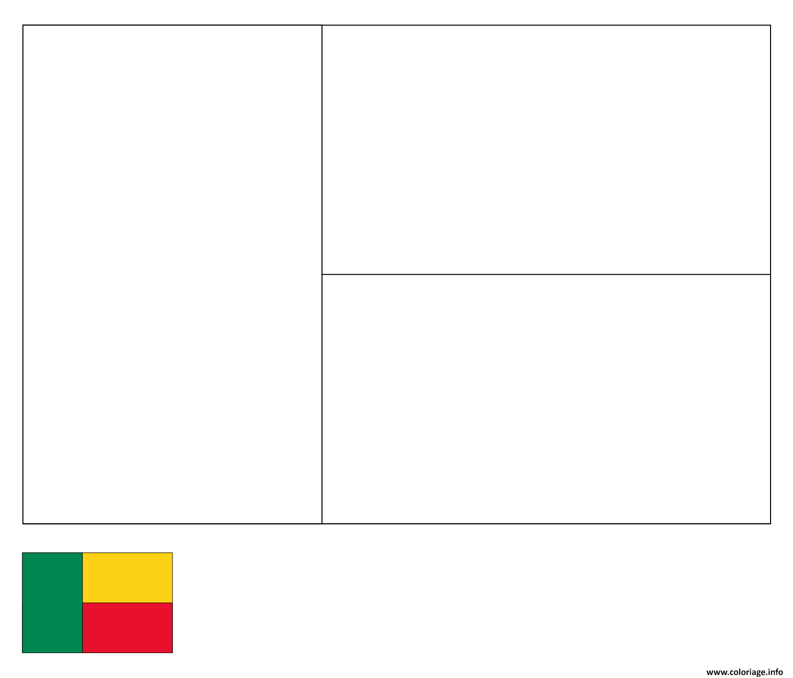 Coloriage drapeau benin - JeColorie.com