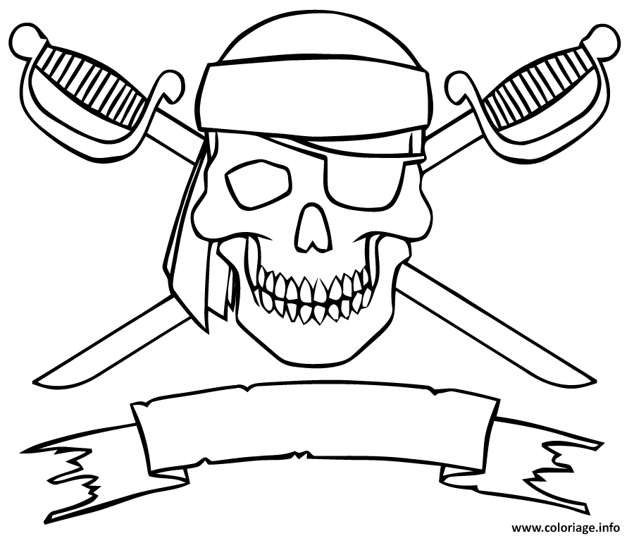 Coloriage Tete De Mort A Imprimer Gratuit