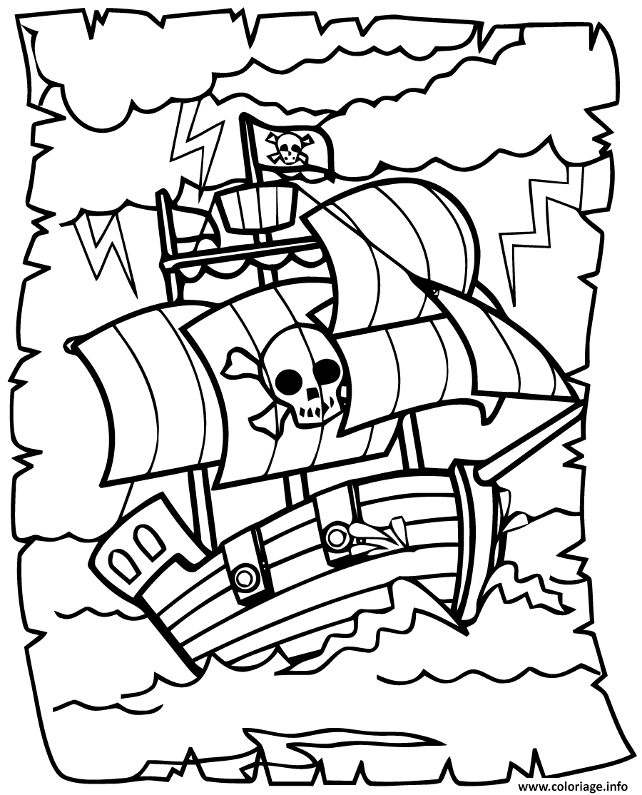 Coloriage Pirate Playmobil Bateau