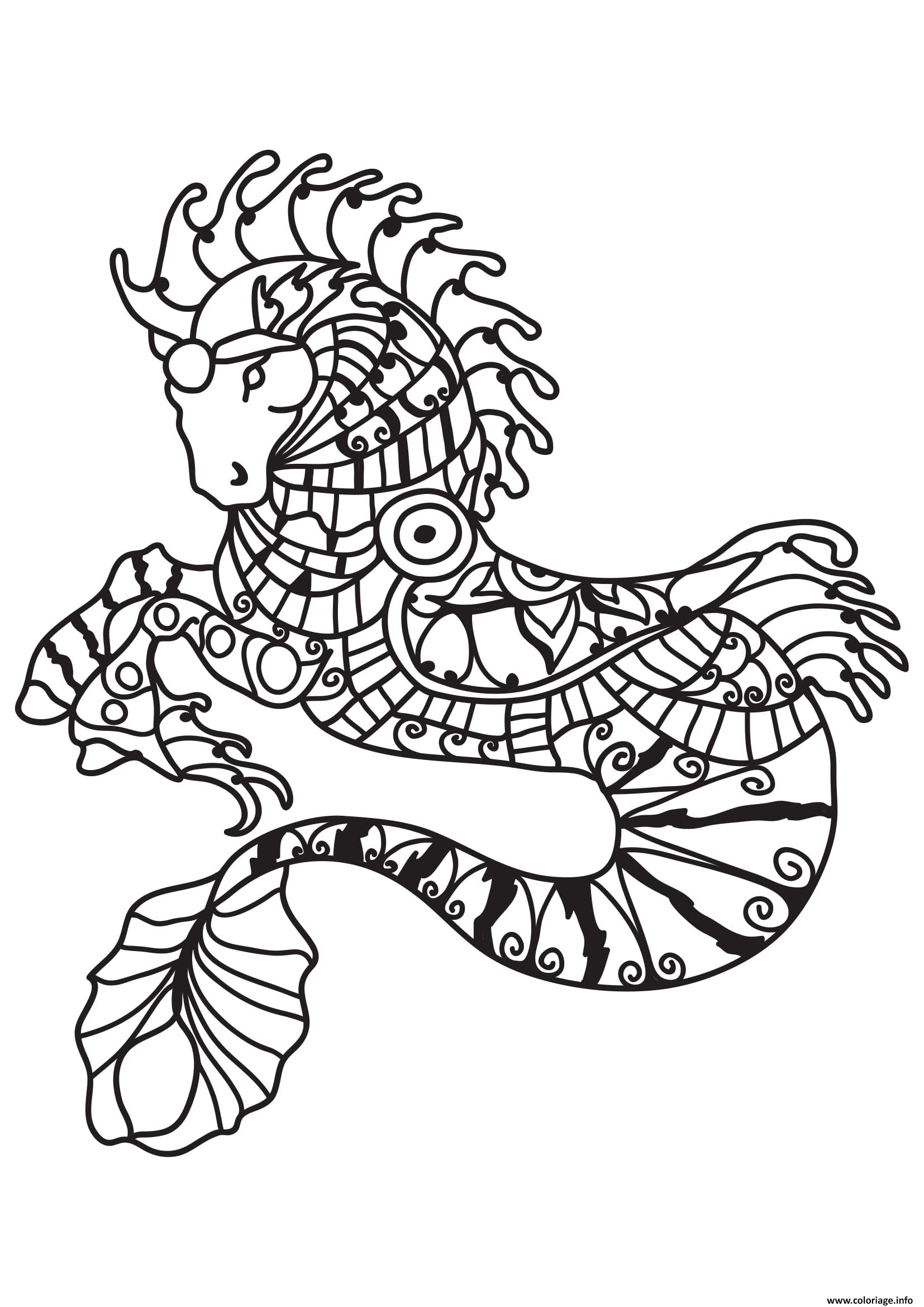 Coloriage Mandala De Cheval