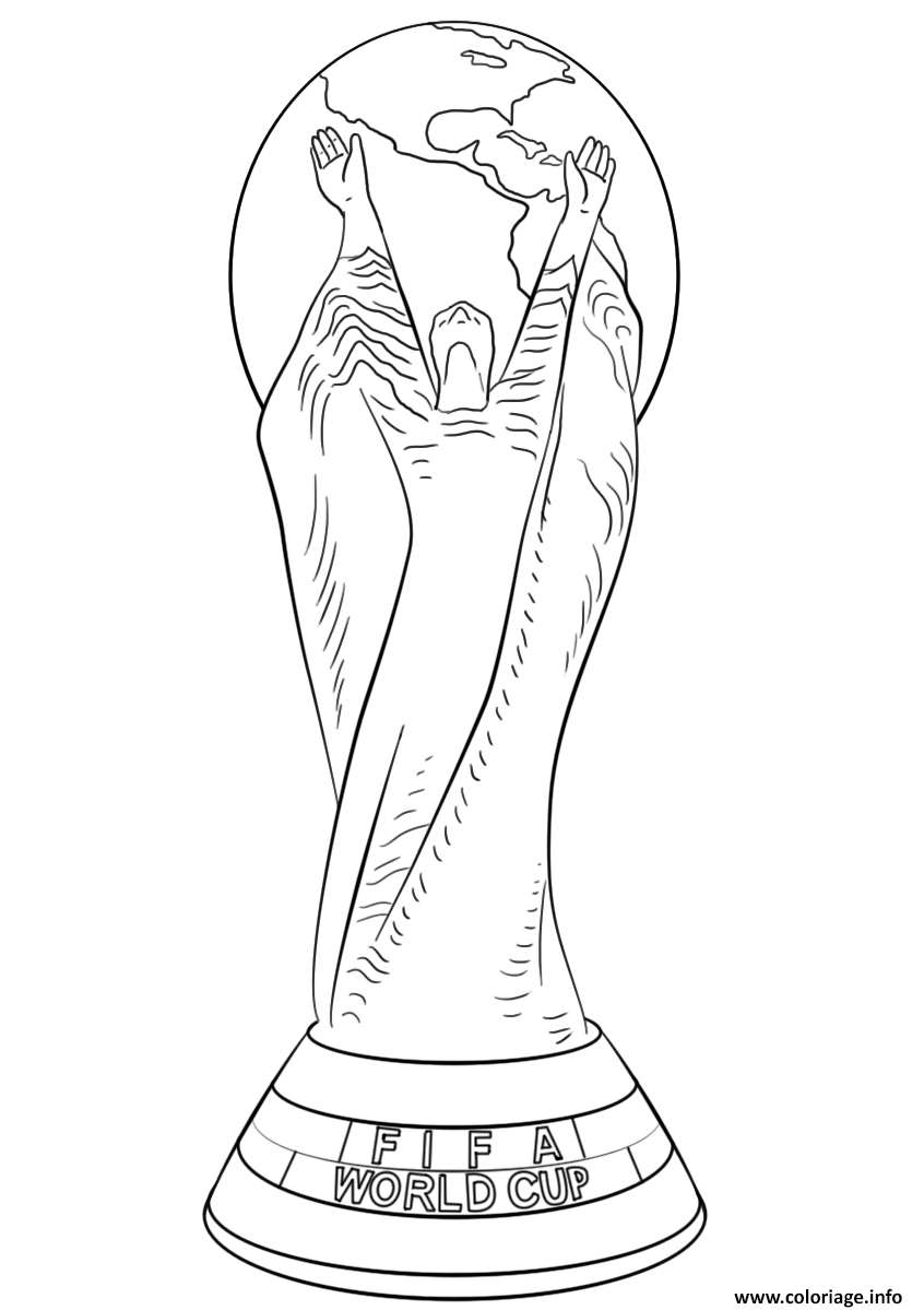 Coloriage Fifa World Cup Football Trophee Coupe Du Monde Officiel