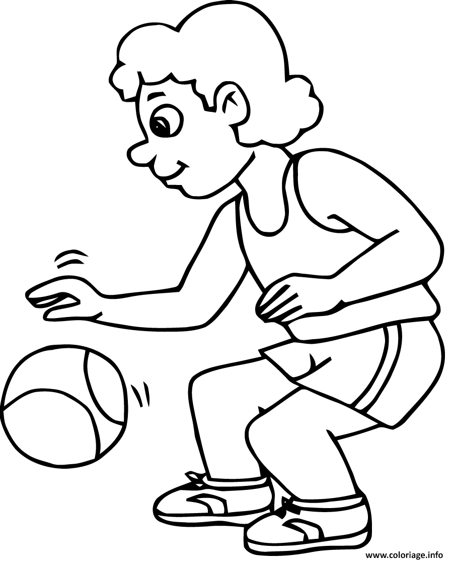 Dessin sport basketball Coloriage Gratuit à Imprimer