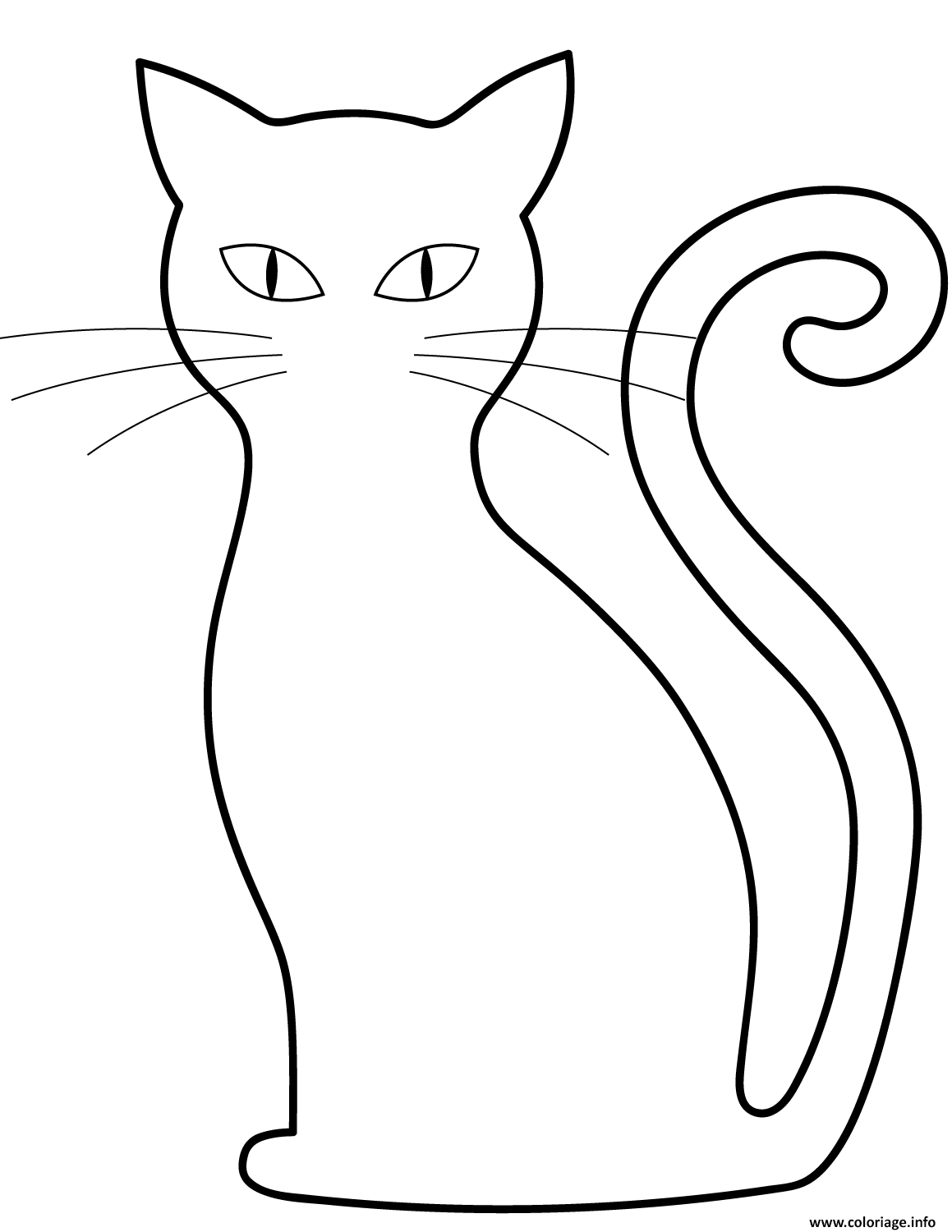 Dessin chat noir halloween Coloriage Gratuit à Imprimer