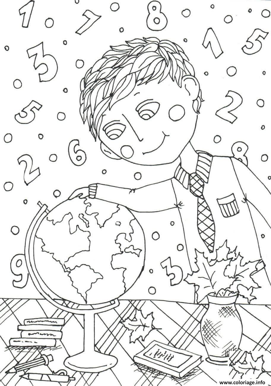 Dessin peter boy in september automne Coloriage Gratuit à Imprimer