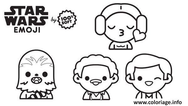Dessin star wars emoji personnages Coloriage Gratuit à Imprimer
