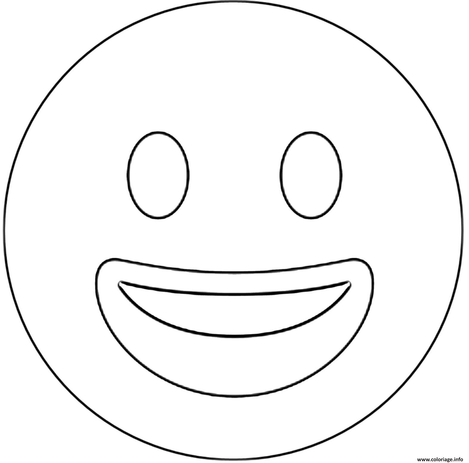 Dessin Twitter Smiling Face Emoji Coloriage Gratuit à Imprimer