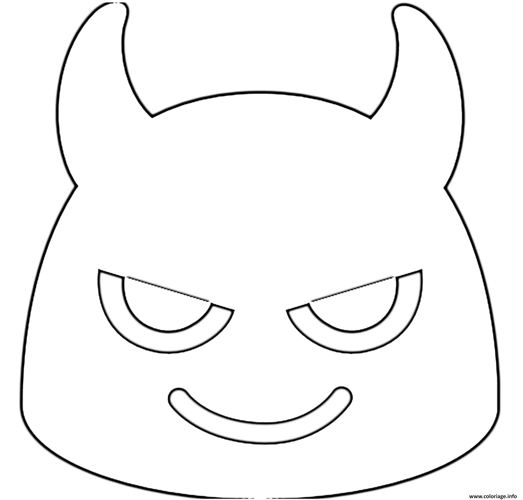 Dessin Google Emoji Devil Coloriage Gratuit à Imprimer