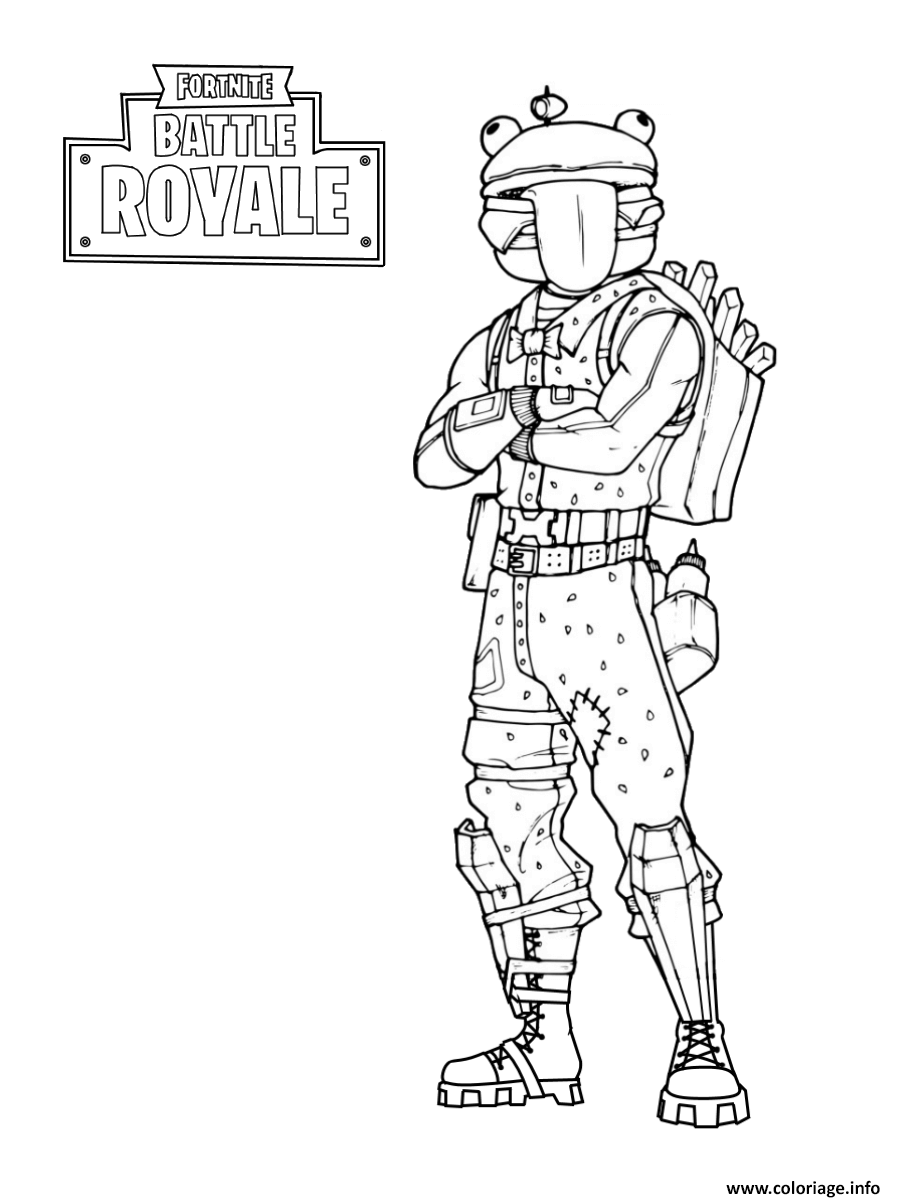 Coloriage Fortnite Frog Skin Dessin Fortnite A Imprimer