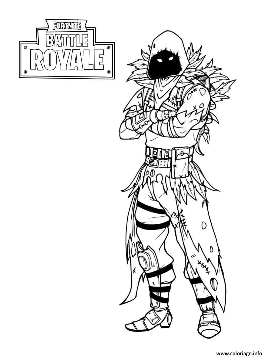 Coloriage Fortnite Nevermore Soldier Dessin Fortnite à imprimer