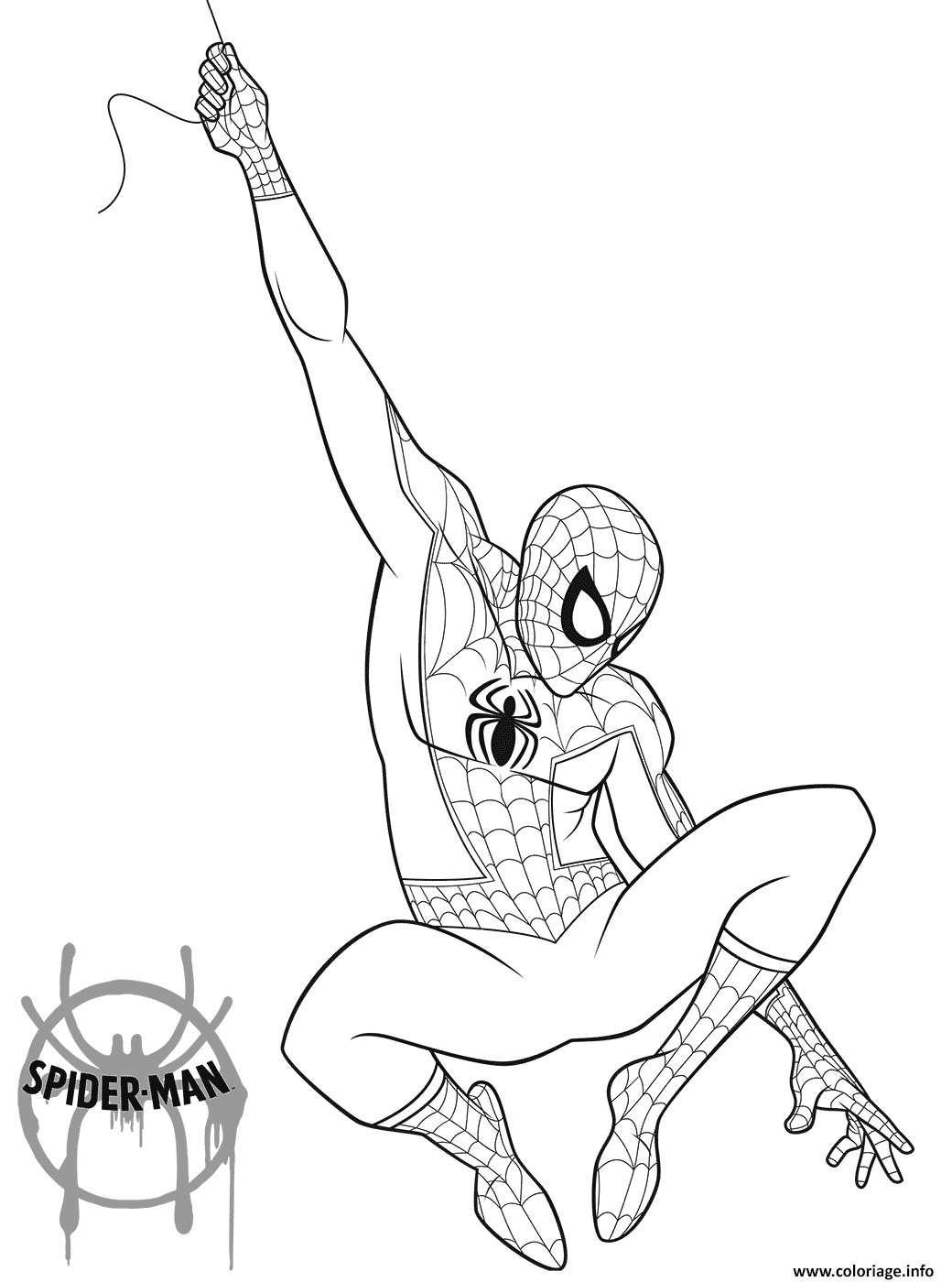 Coloriage Spider Man 2018 JeColorie