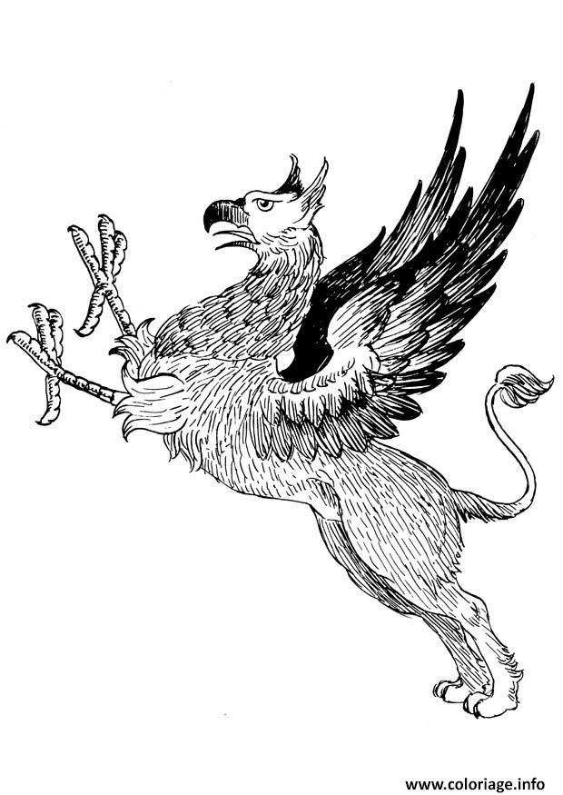 Dessin griffon antique Coloriage Gratuit à Imprimer